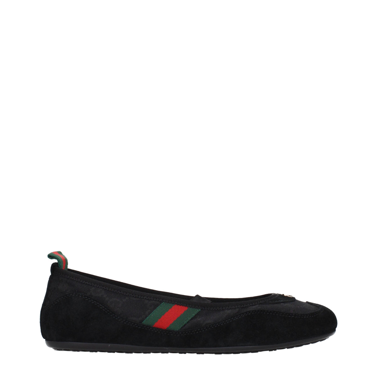Gucci Ballet Flats Women Fabric  Black