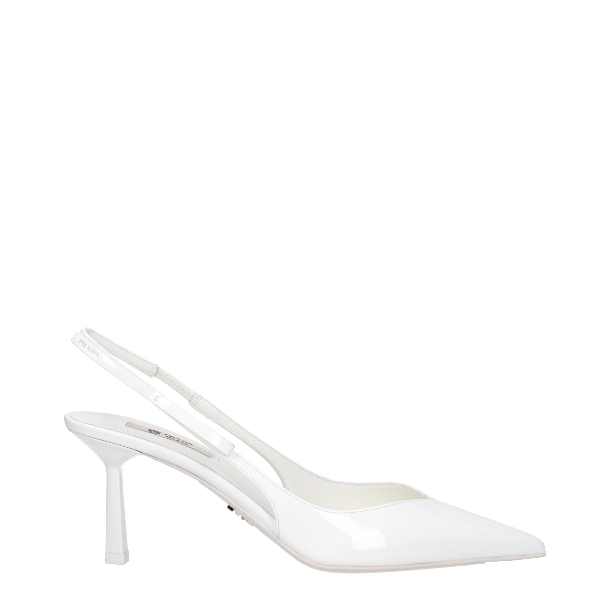 Prada Sandals Women Patent Leather White