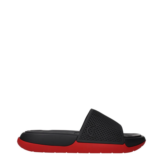 Louboutin Slippers and Clogs Men Rubber Black