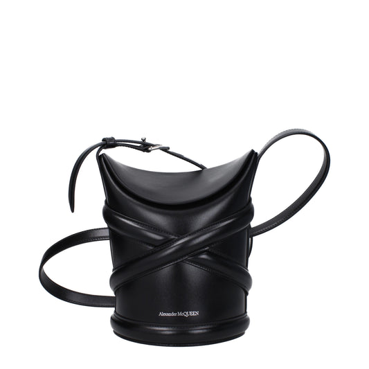 Alexander McQueen Crossbody Bags Women Leather Black