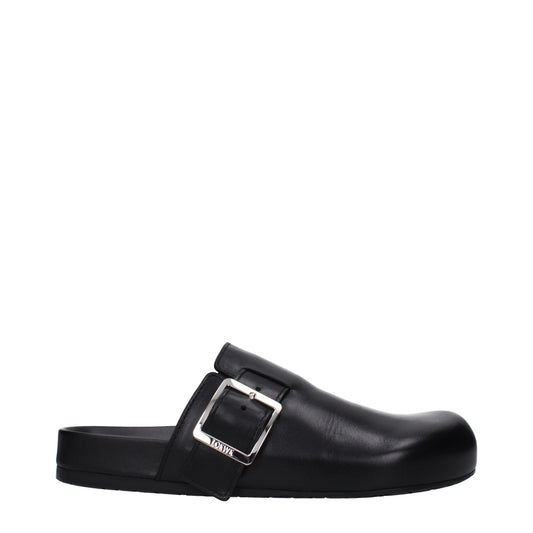 Loewe Slippers and Clogs Men Leather Black