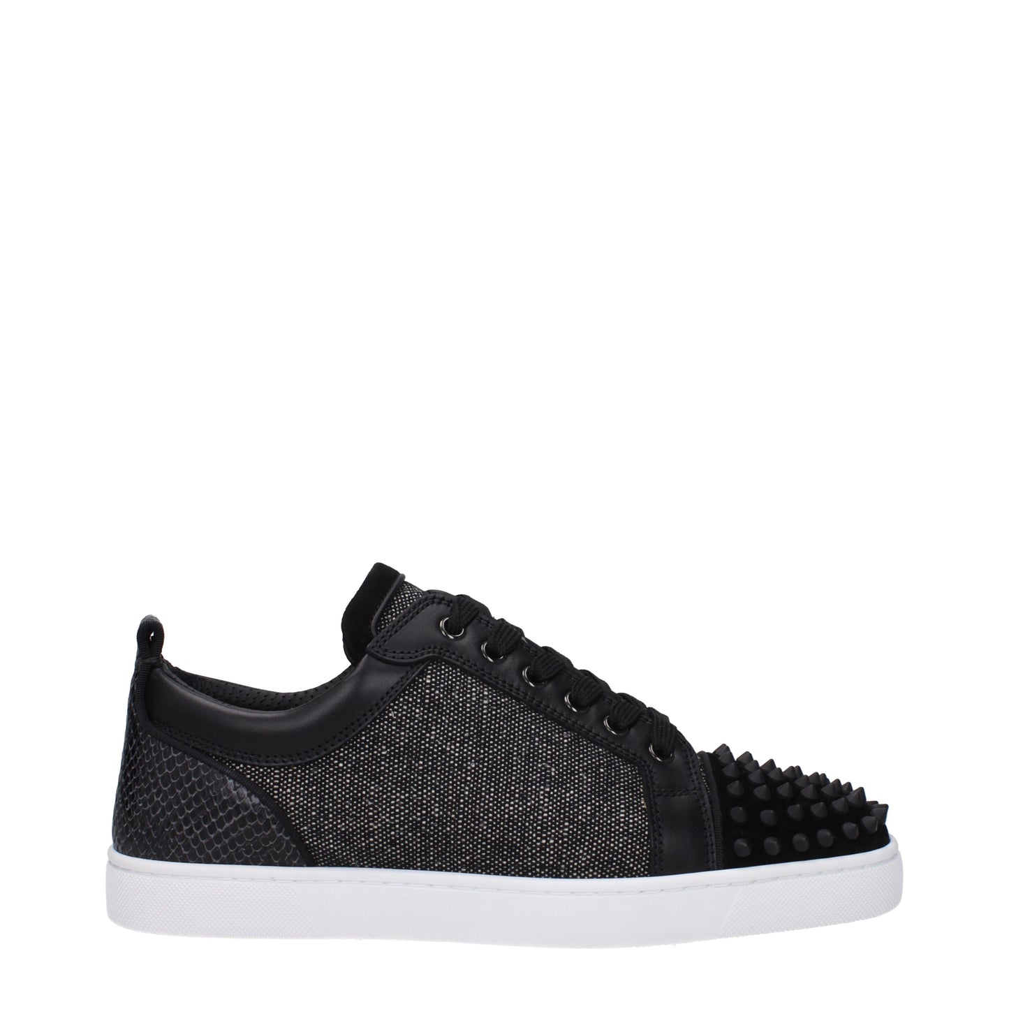 Louboutin Men's Sneakers in Fabric  Black