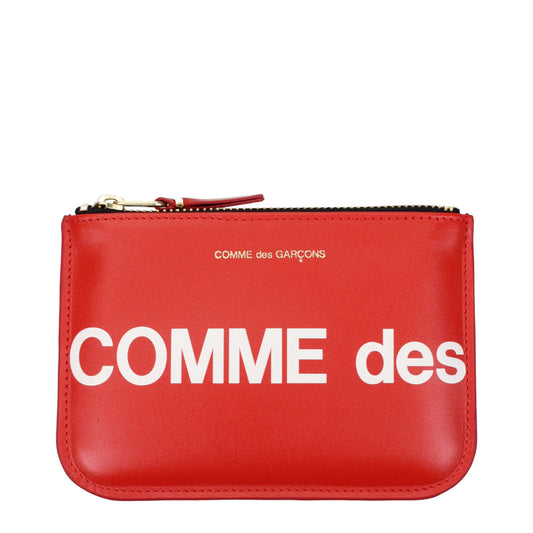 Comme des Garçon Document Holders Women Leather Red