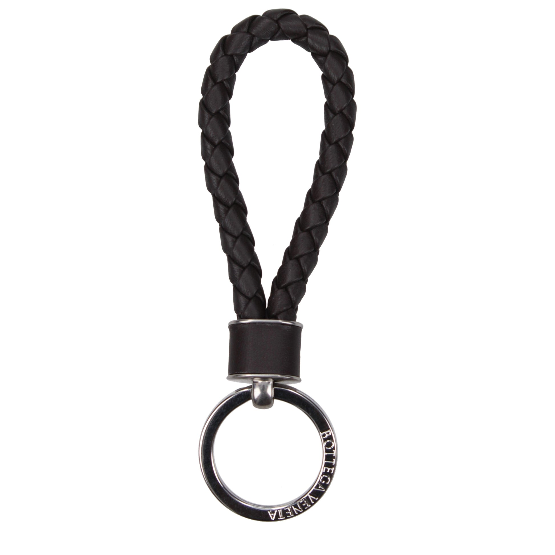Bottega Veneta Men's Keychain Leather Chocolate