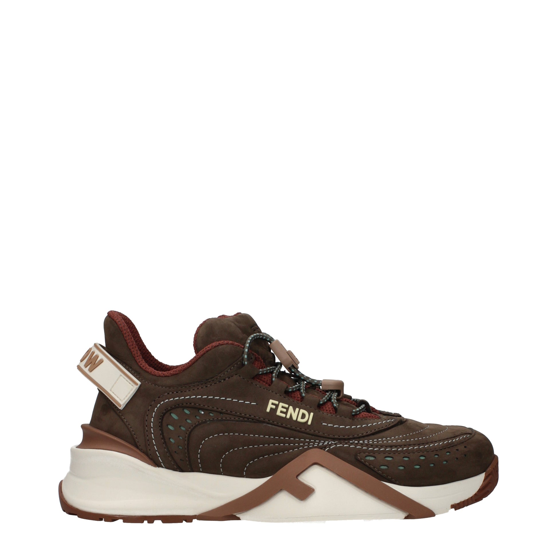 Fendi Sneakers Women Suede Brown
