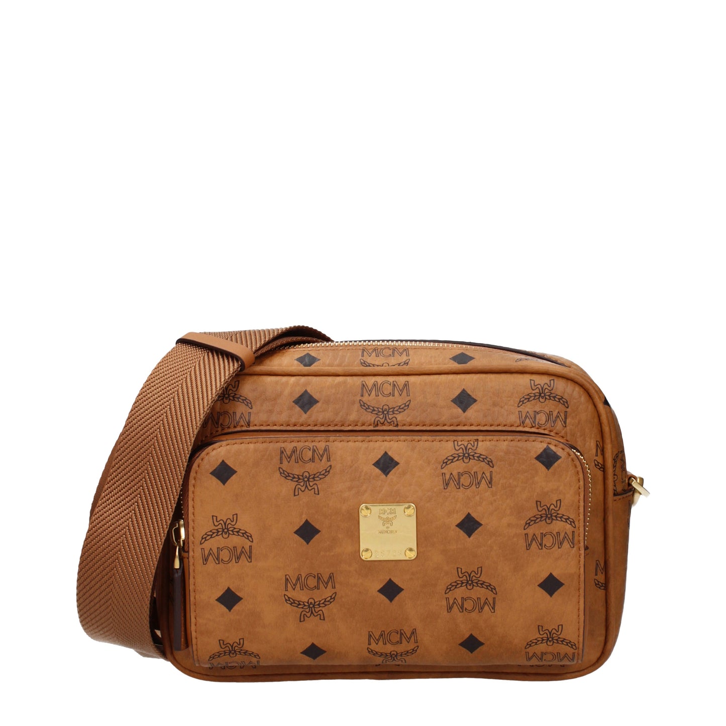 MCM Crossbody Bags Men Fabric  Brown/Cognac