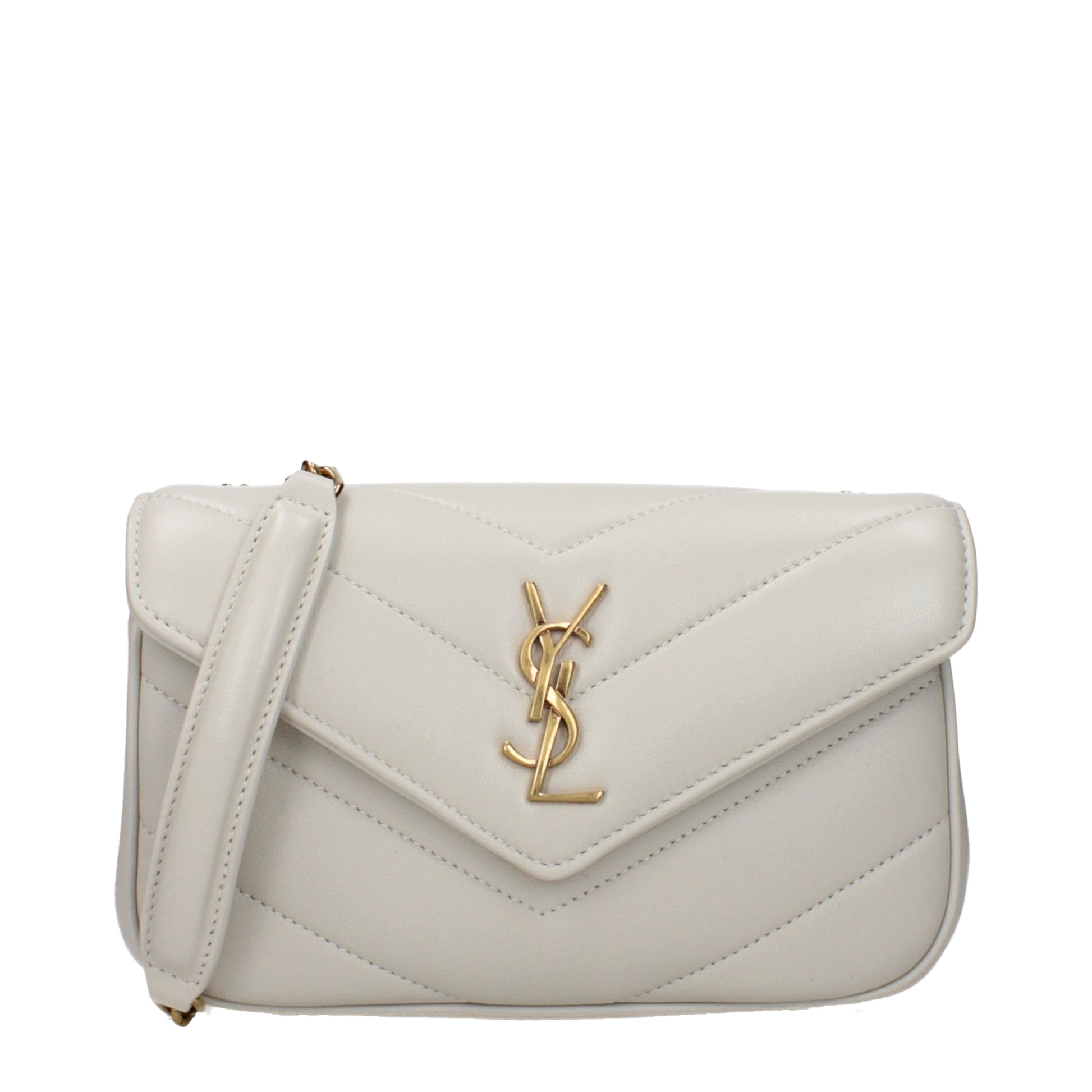 Saint Laurent Women's Crossbody Bags Leather Cream