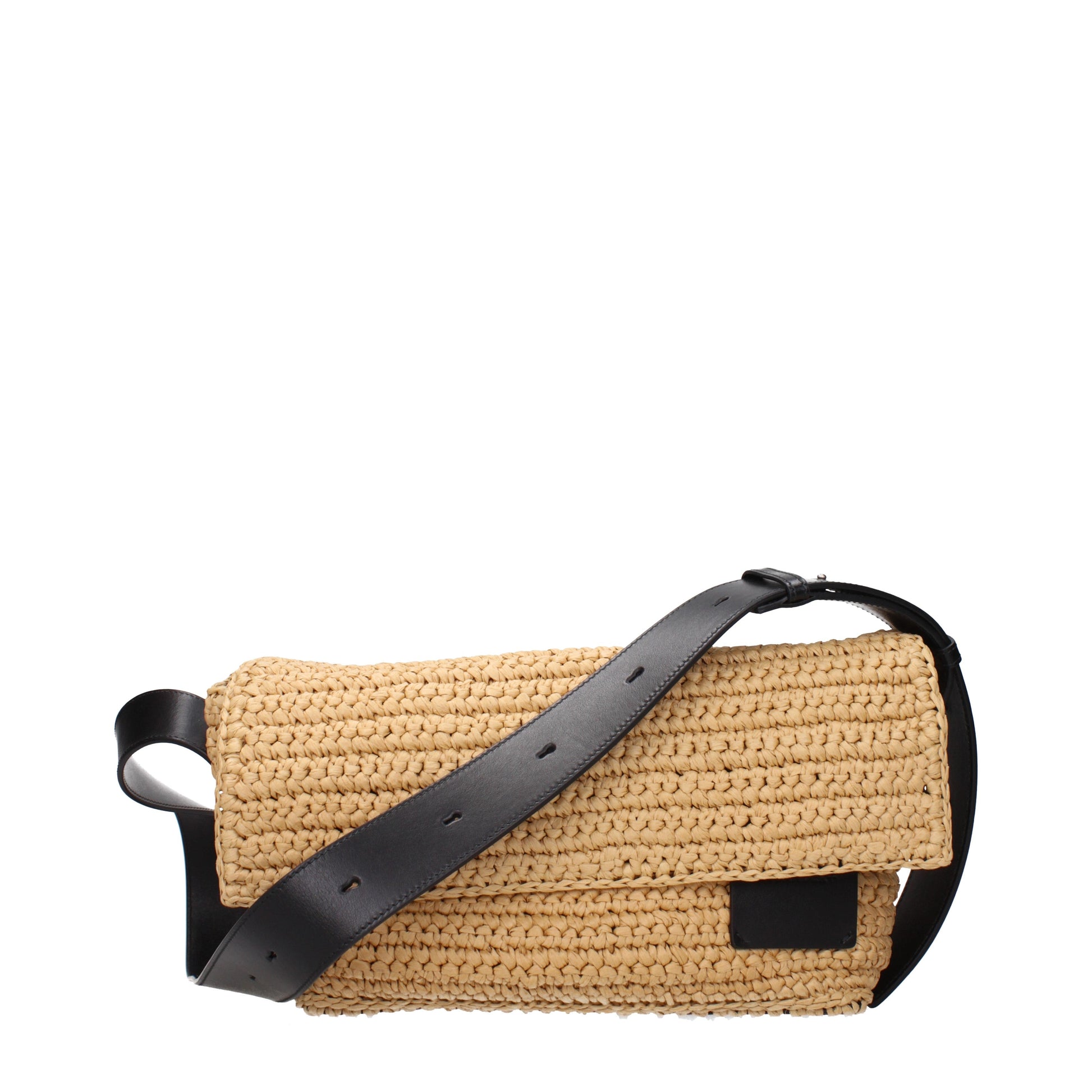 Jil Sander Crossbody Bags Women Raffia Beige/Black