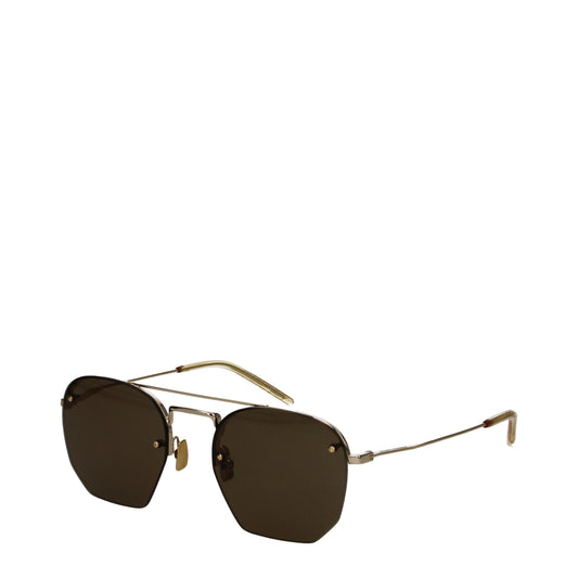 Saint Laurent Sunglasses Men Metal Gold/Brown