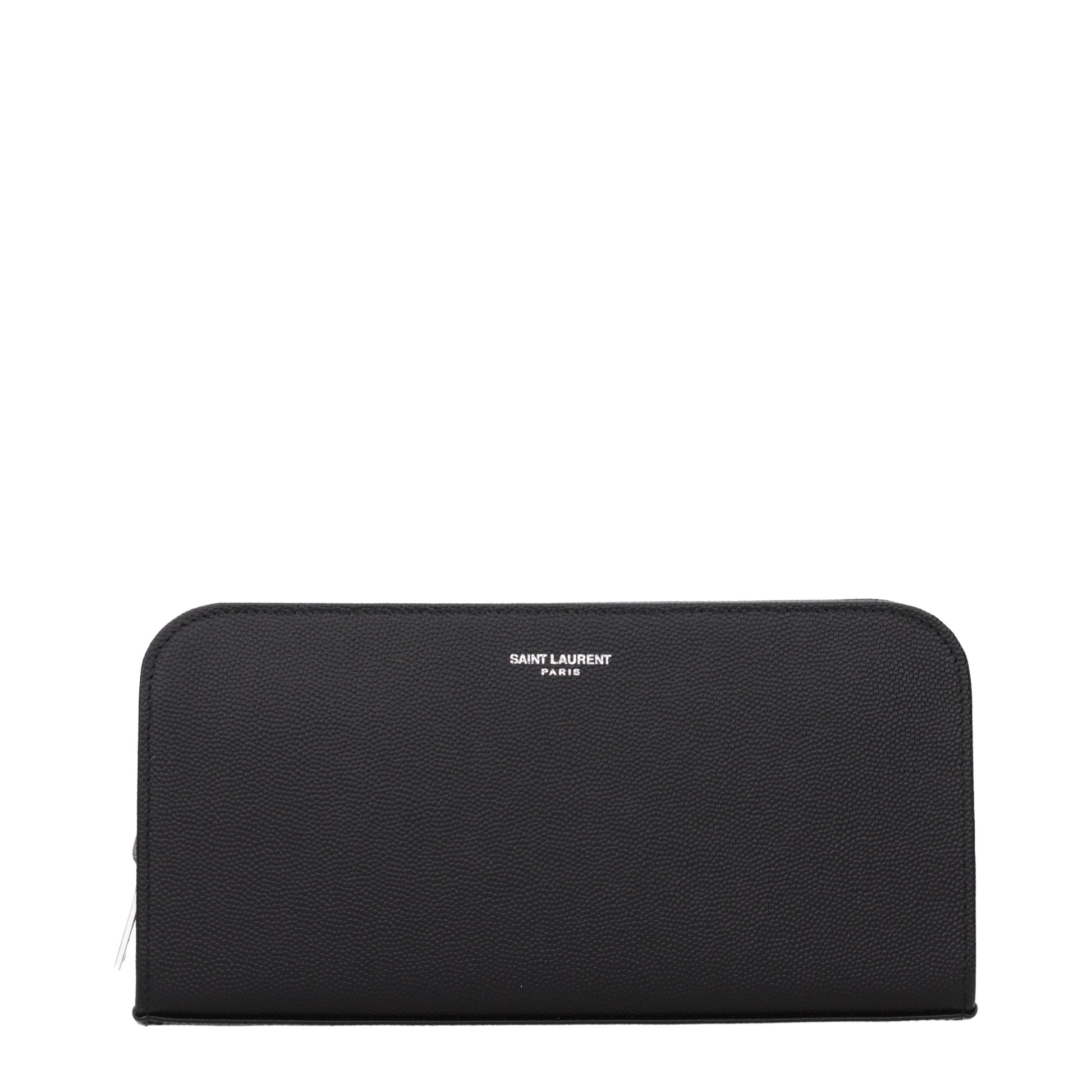 Saint Laurent Wallets Men Leather Black