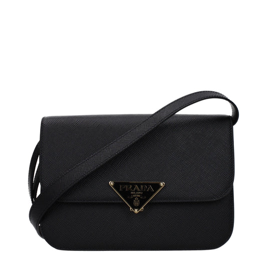 Prada Shoulder Bags Women Leather Black