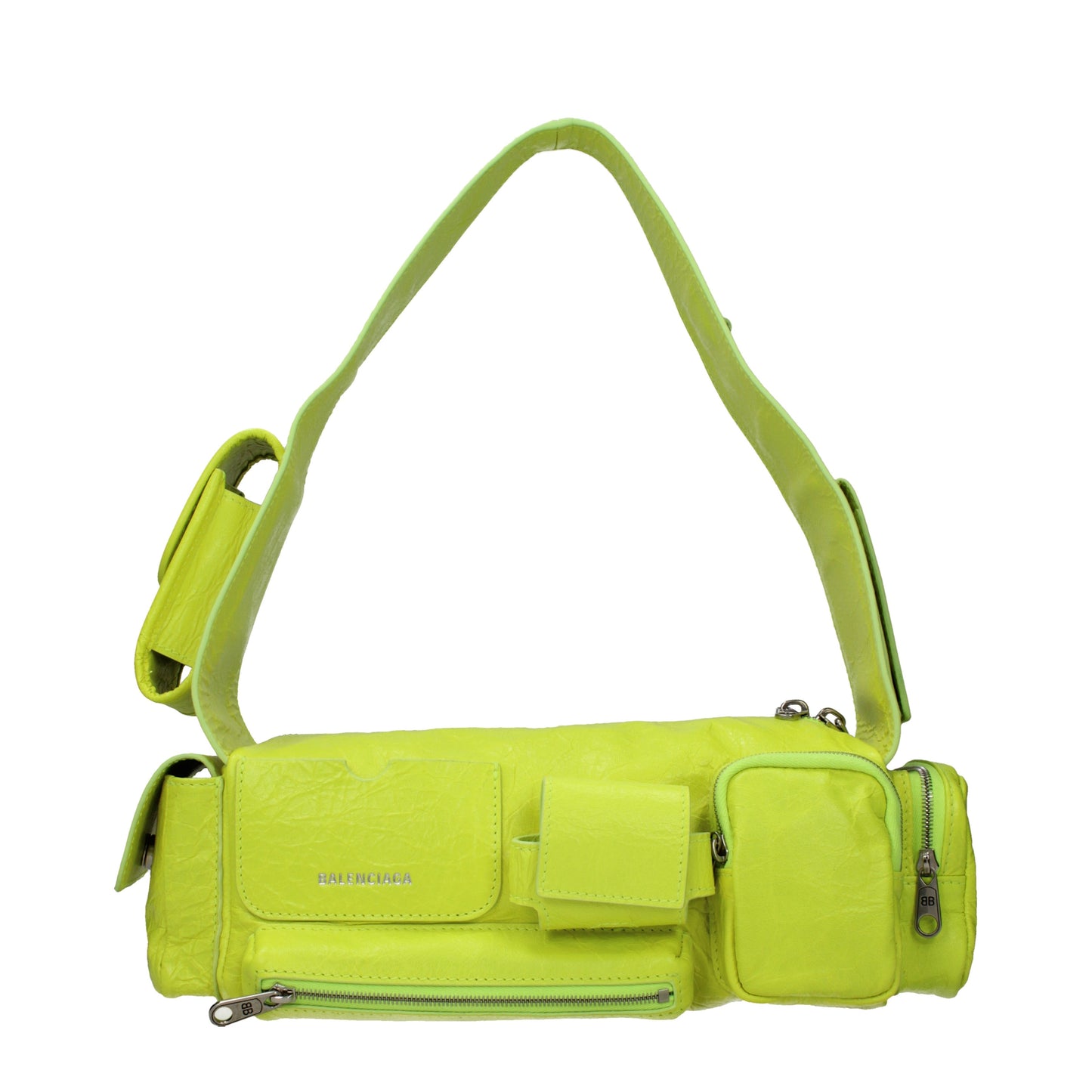 Balenciaga Shoulder Bags Women Leather Yellow/Fluo Yellow