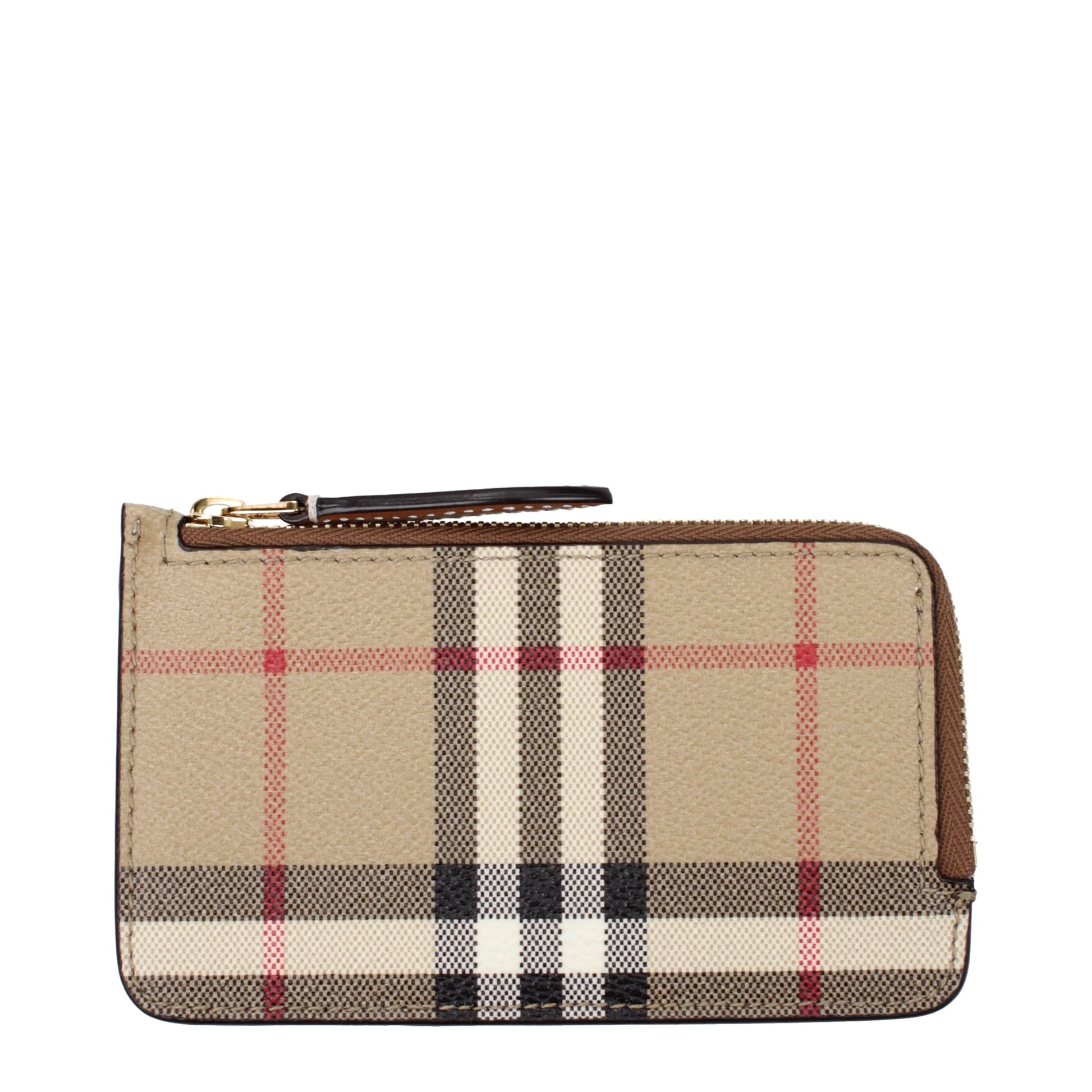 Burberry Coin Purses Women Fabric  Beige/Brown