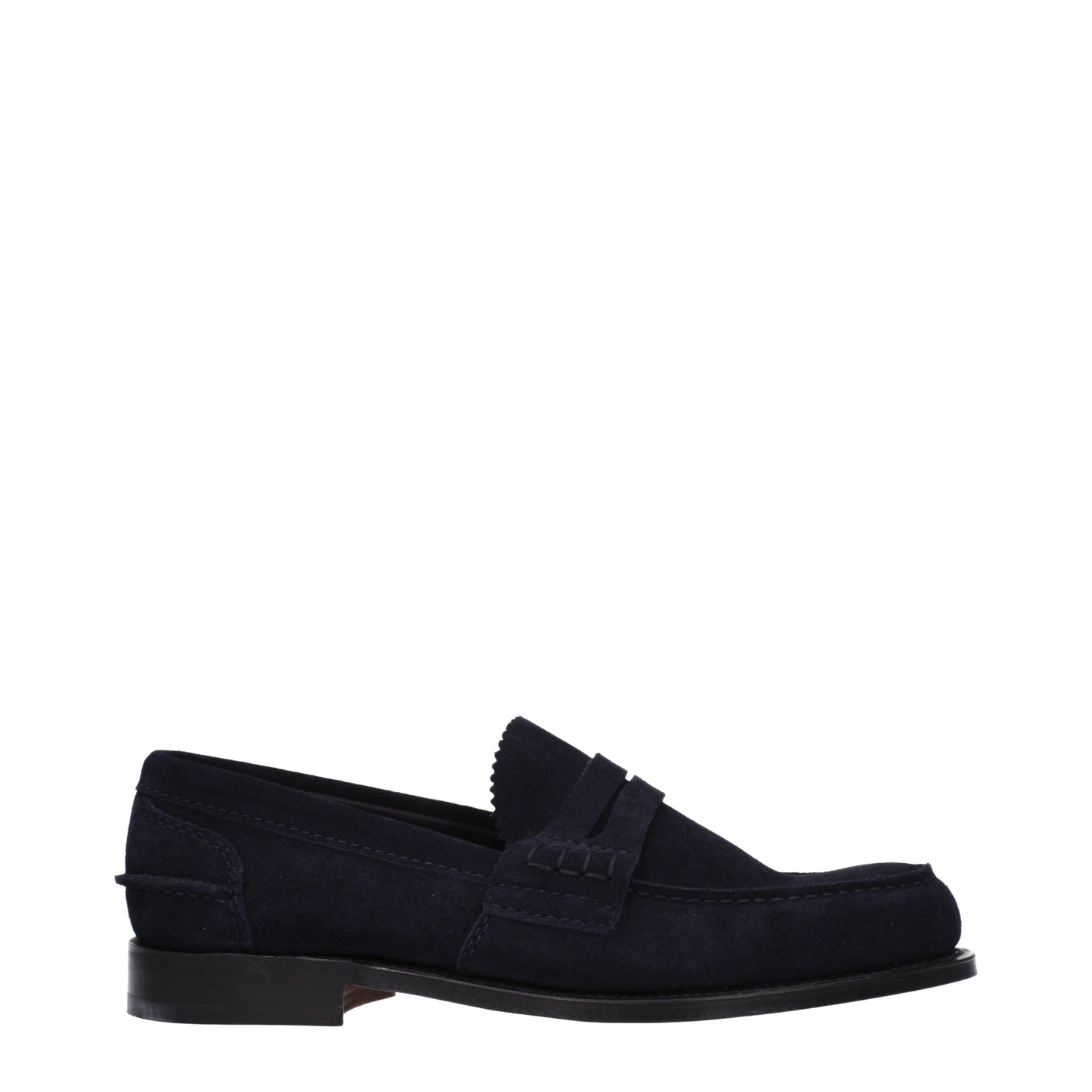 Church's Men's Loafers in Suede Blue/Blue Navy