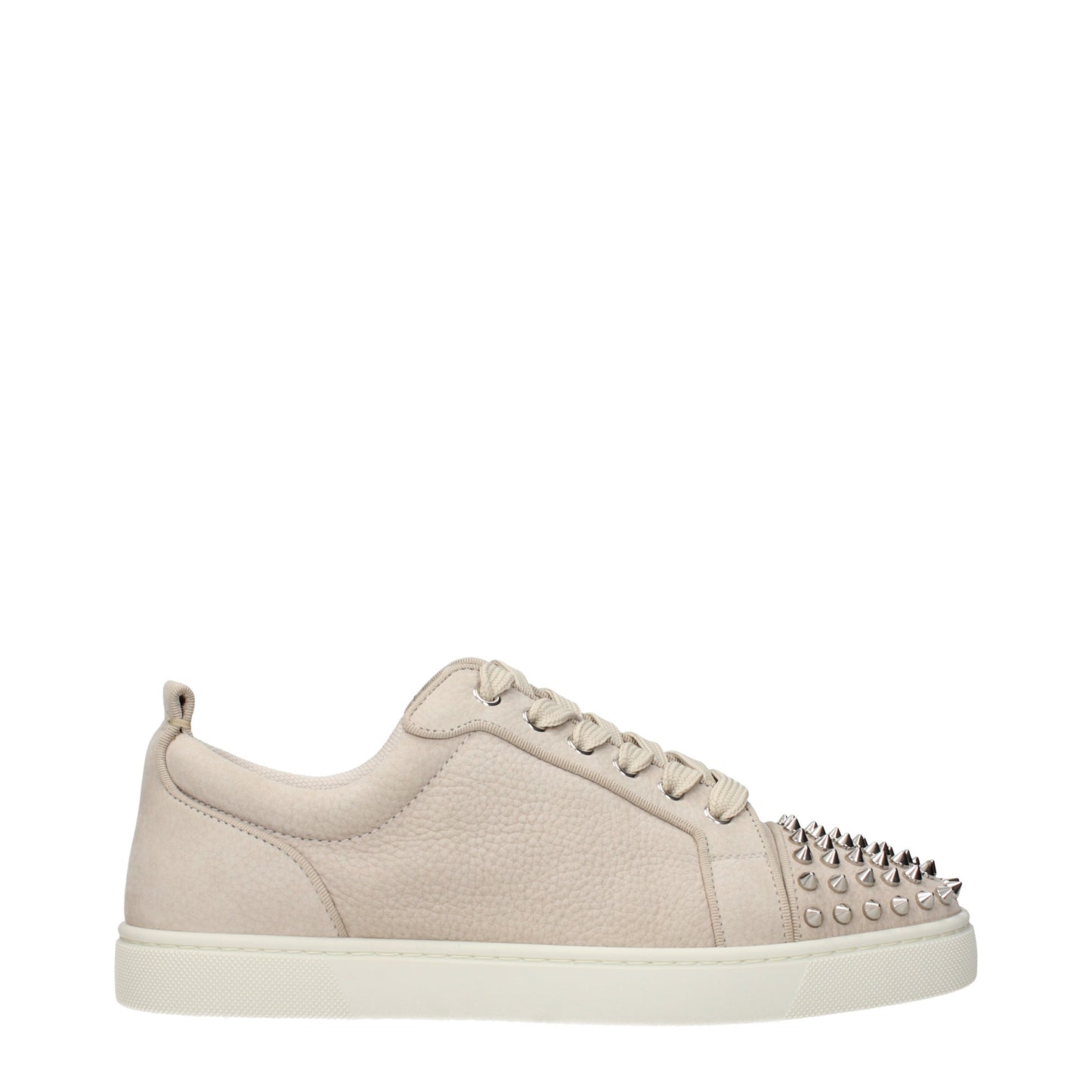 Louboutin Sneakers Men Leather Beige
