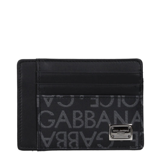 Dolce&Gabbana Document Holders Men Leather Black