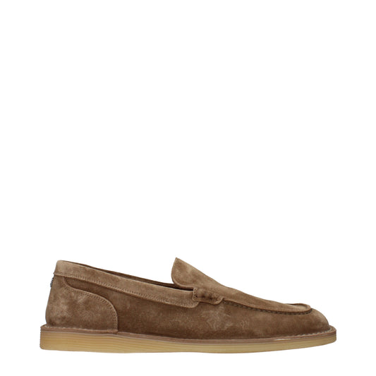 Dolce&Gabbana Slip on Men Suede Brown/Hazelnut