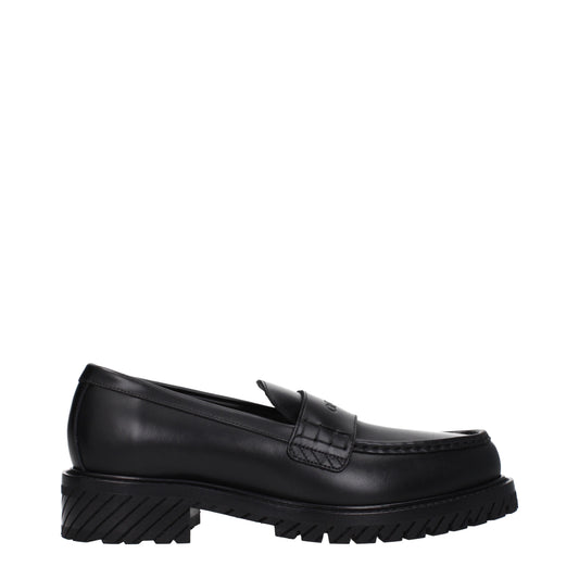Off-White Loafers Men Leather Black