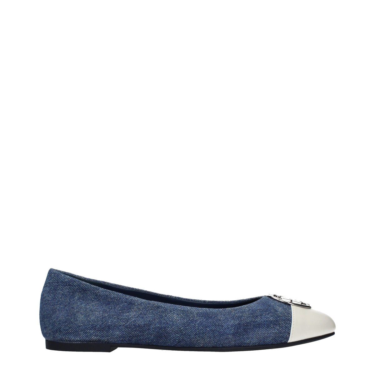 Tory Burch Ballet Flats Women Fabric  Blue/Beige