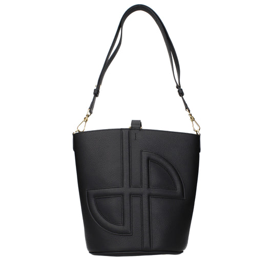 Patou Crossbody Bags Women Leather Black