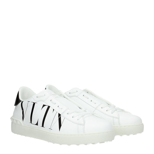 Valentino Garavani Men's Sneakers in Leather White/Dark Grey