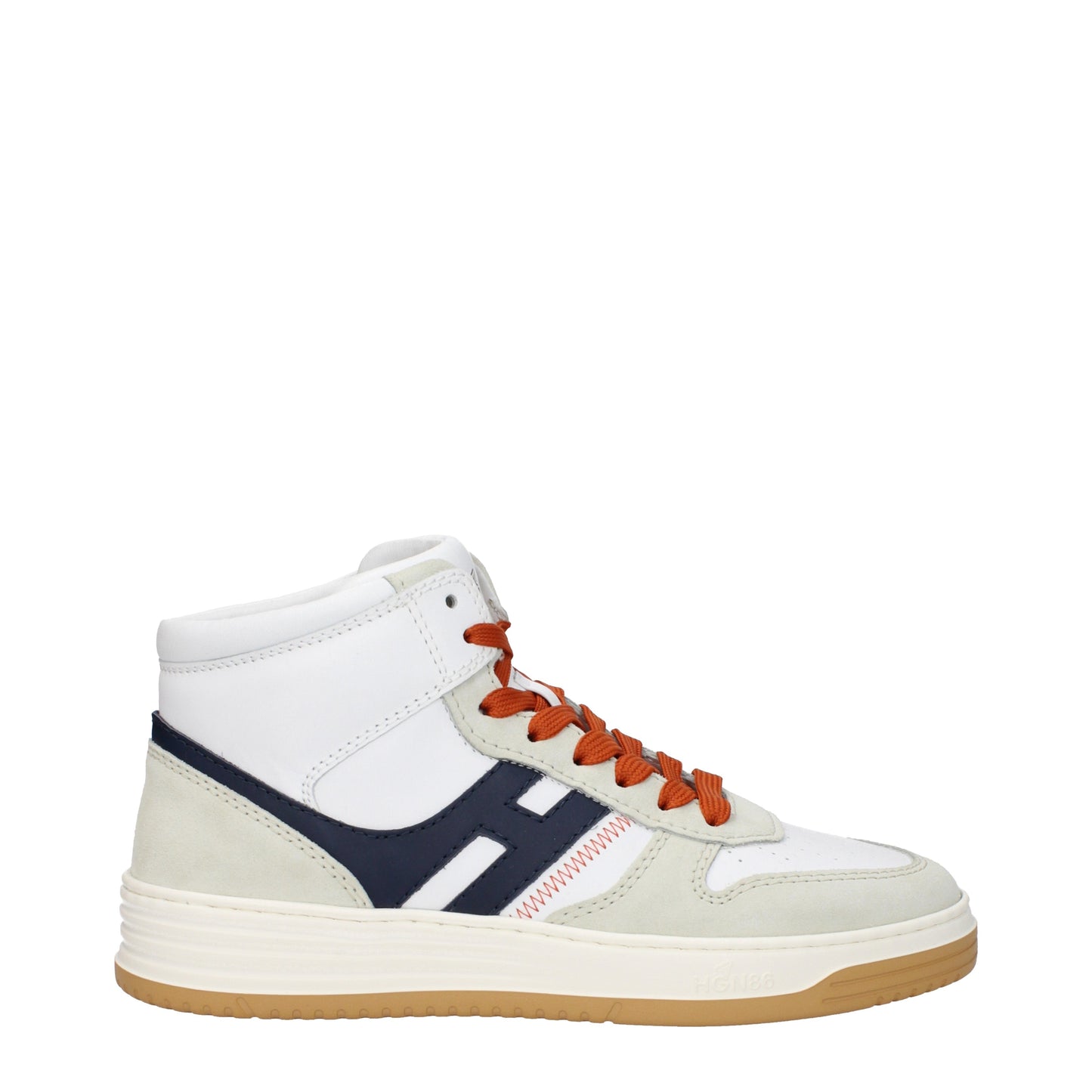 Hogan Men's Sneakers in Leather White/Dark Blue