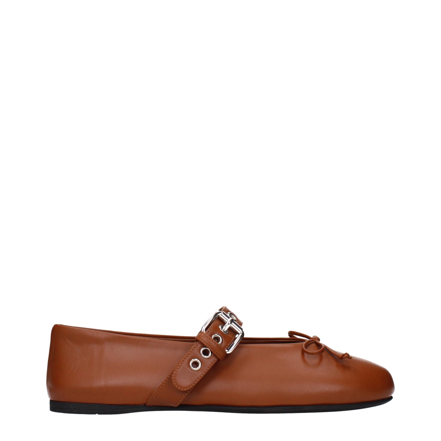 Miu Miu Ballet Flats Women Leather Brown/Cognac