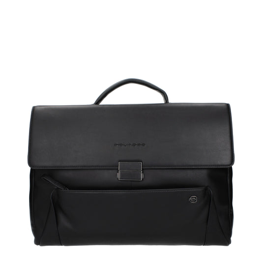 Piquadro Work Bags Men Leather Black