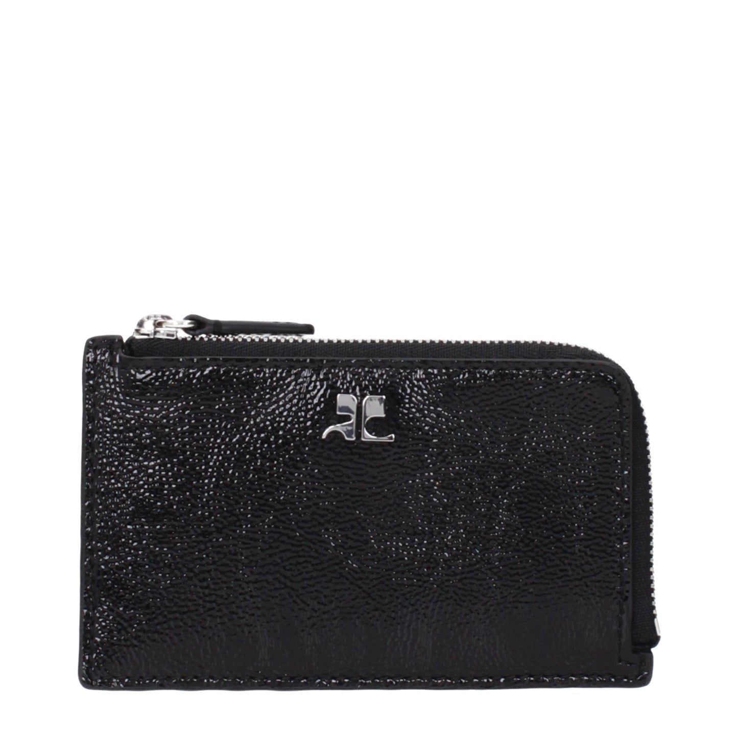 Courrèges Coin Purses Women Leather Black