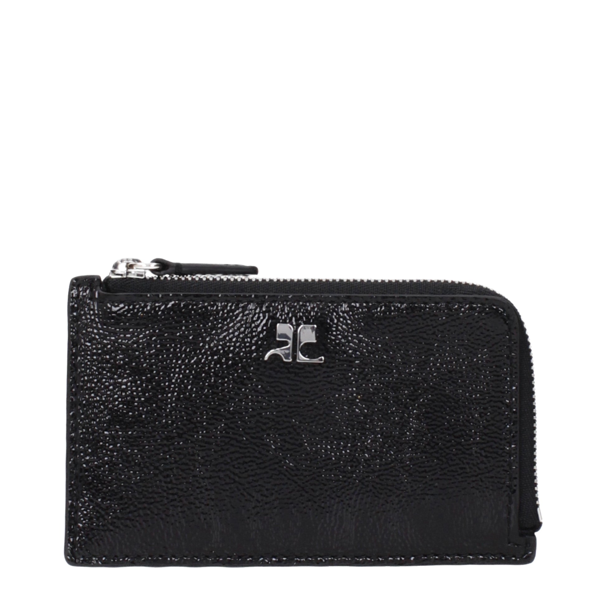 Courrèges Coin Purses Women Leather Black