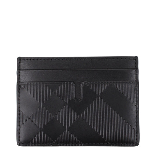 Burberry Document Holders Men Leather Black