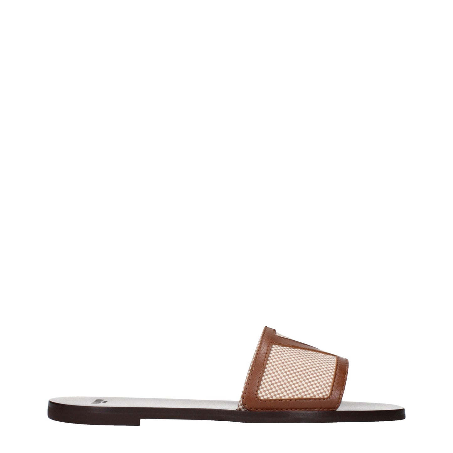 Valentino Garavani Slippers and Clogs Women Fabric  Beige/Brown