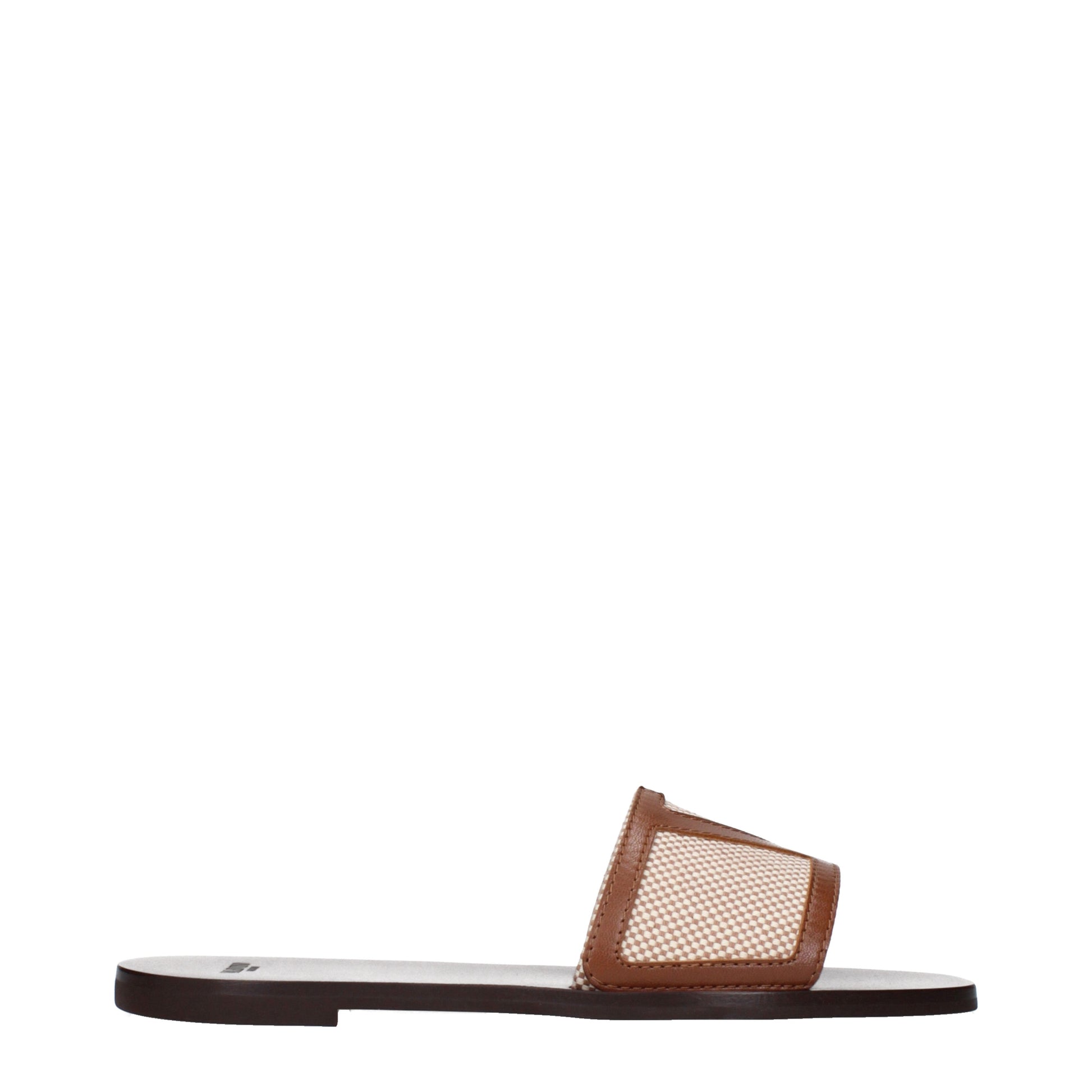 Valentino Garavani Slippers and Clogs Women Fabric  Beige/Brown