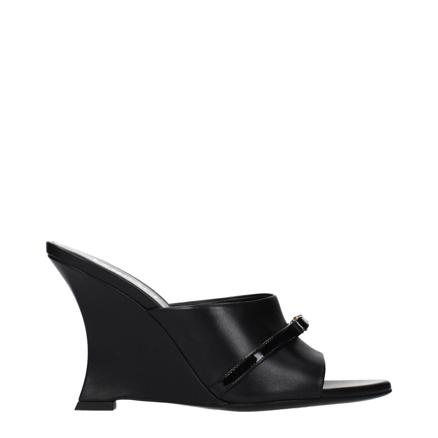 Versace Wedges Women Leather Black