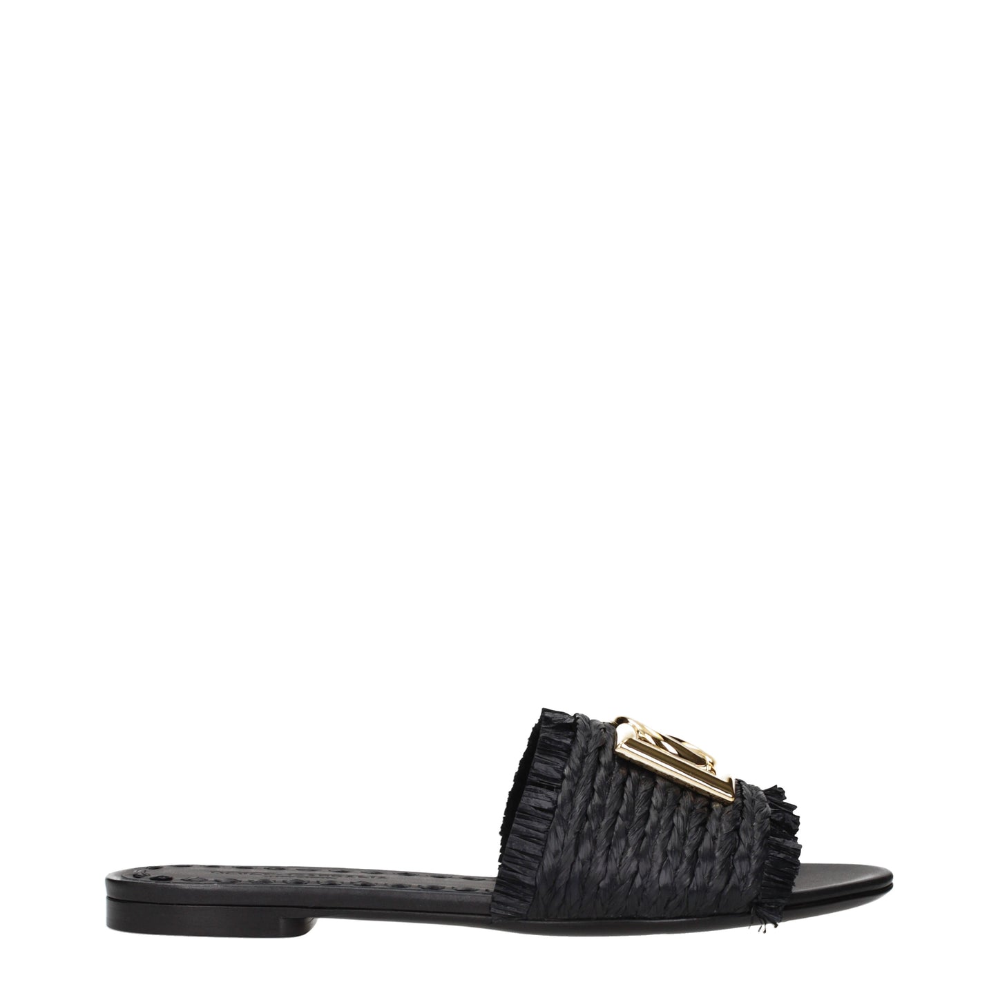 Dolce&Gabbana Slippers and Clogs Women Raffia Black