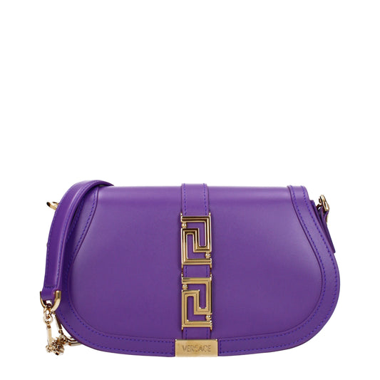 Versace Crossbody Bags Women Leather Violet/Dark Orchid