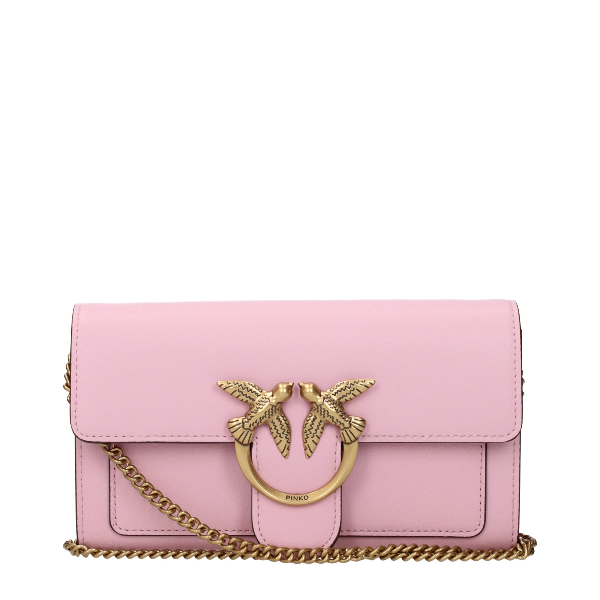 Pinko Clutches Women Leather Pink