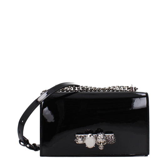 Alexander McQueen Crossbody Bags Women Patent Leather Black