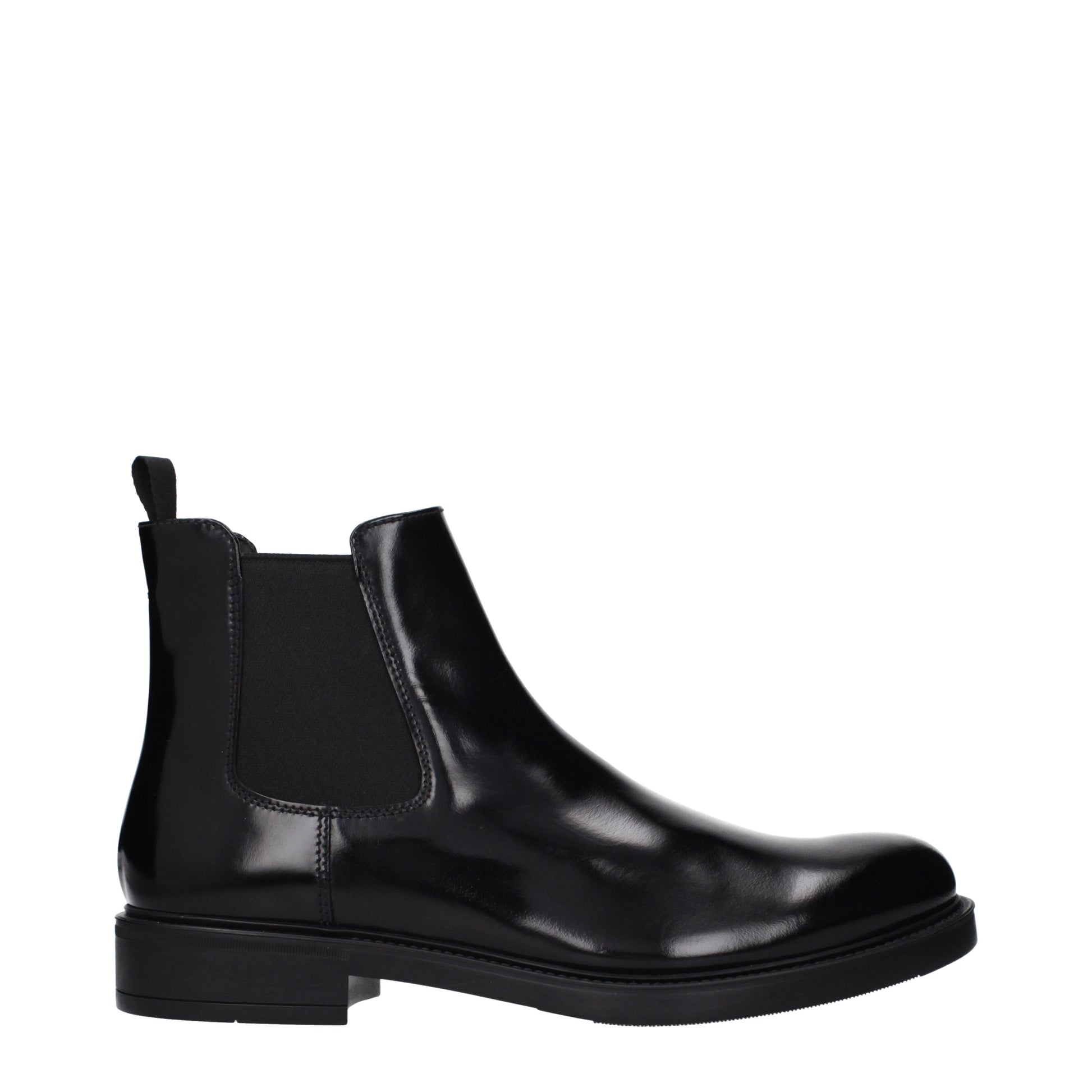 Prada Ankle Boots Men Leather Black