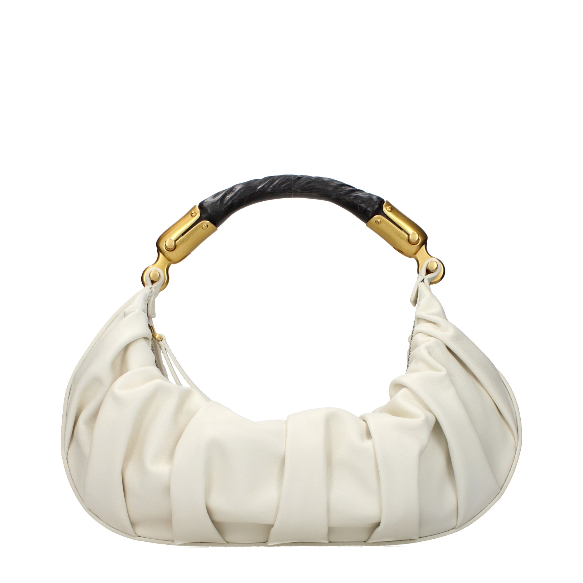 Balmain Handbags Women Leather Beige/Cream