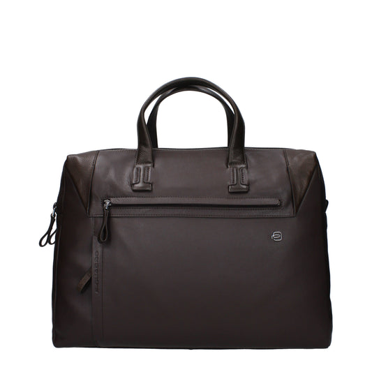 Piquadro Work Bags Men Leather Brown/Dark Brown