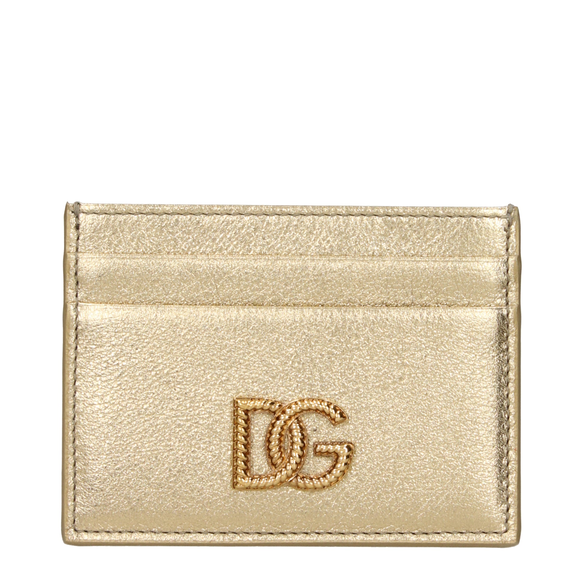 Dolce&Gabbana Document Holders Women Leather Gold