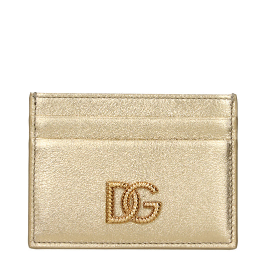 Dolce&Gabbana Document Holders Women Leather Gold