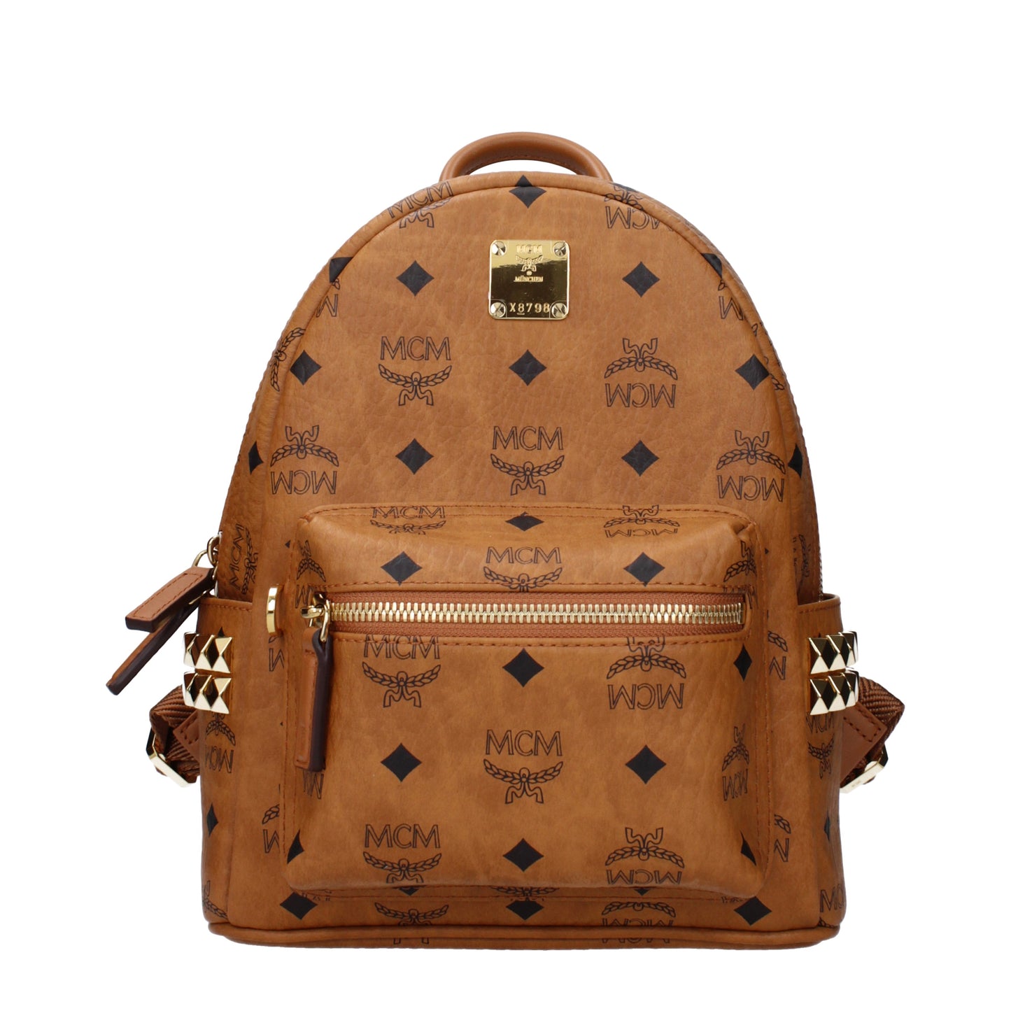 MCM Backpacks and Bumbags Men Fabric  Brown/Cognac