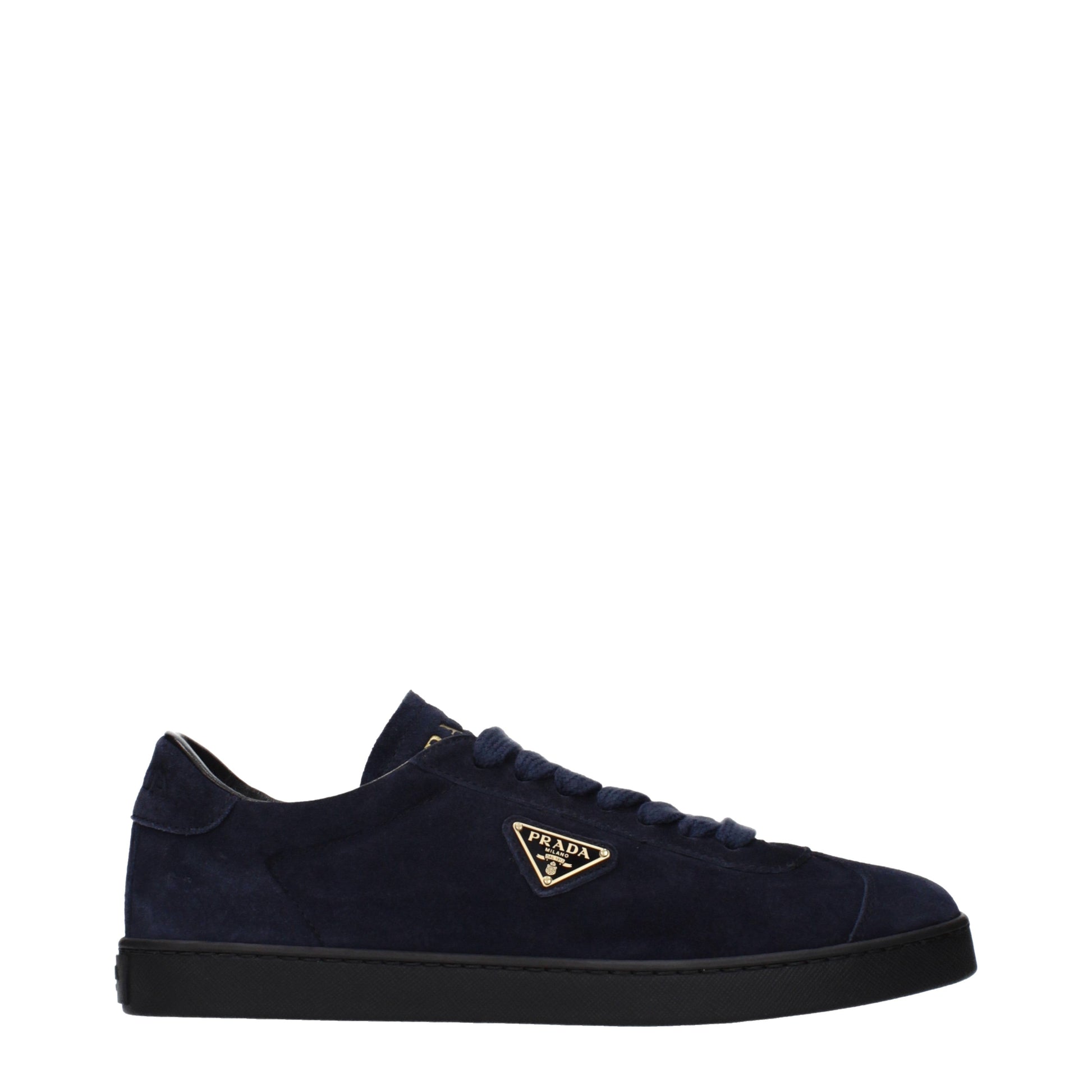 Prada Sneakers Men Suede Blue