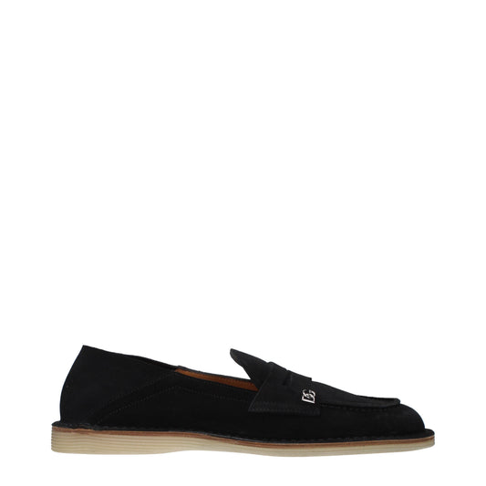Dolce&Gabbana Loafers Men Suede Black