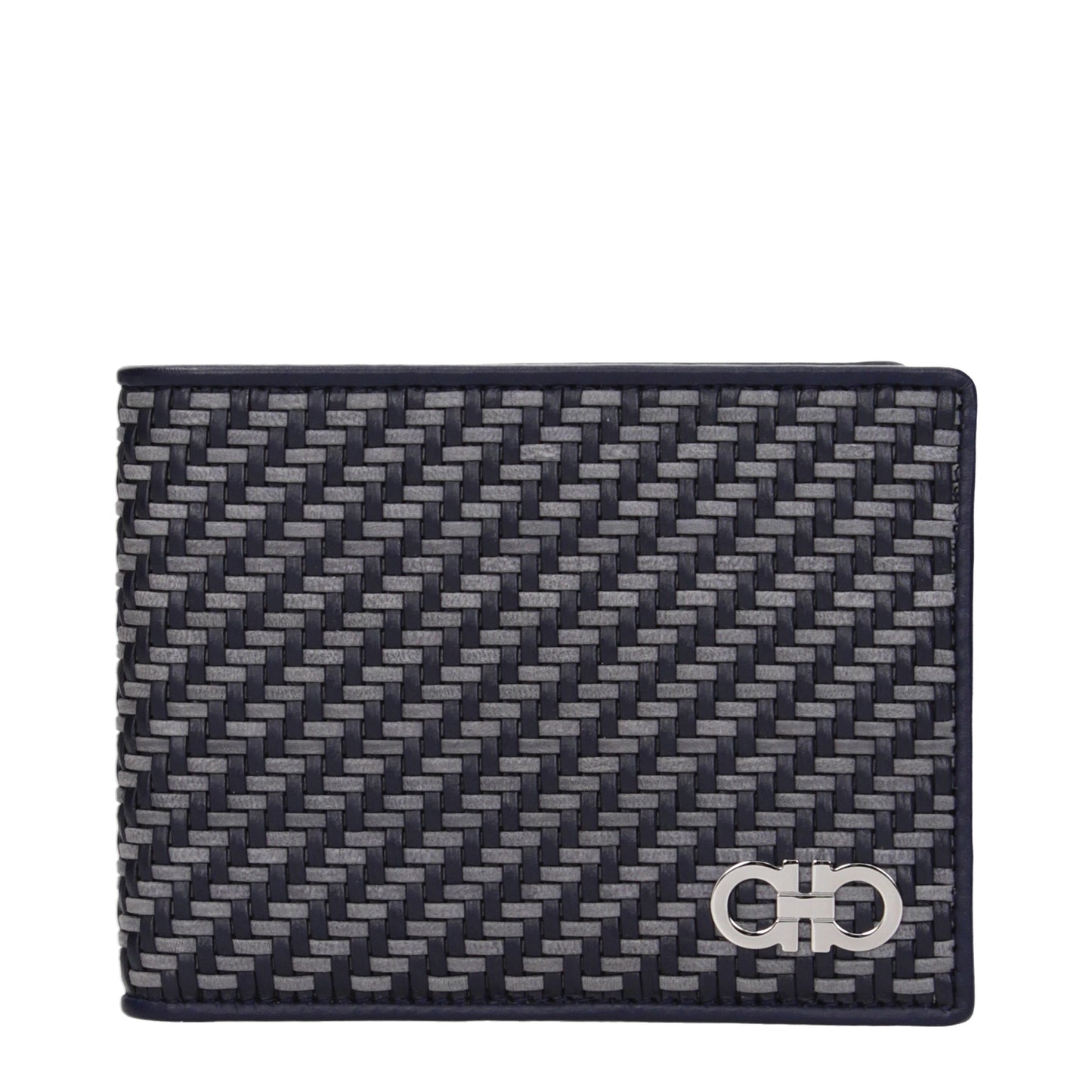 Salvatore Ferragamo Wallets Men Leather Blue/Grey