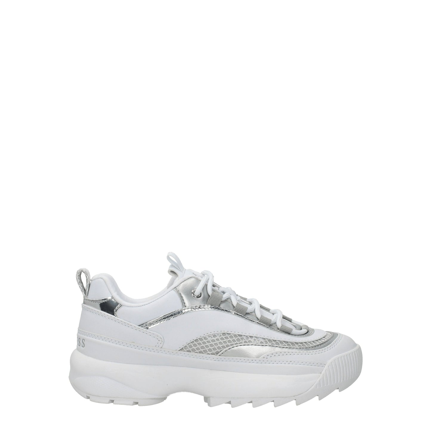 Guess Women's Sneakers in Polyurethane White/Silver