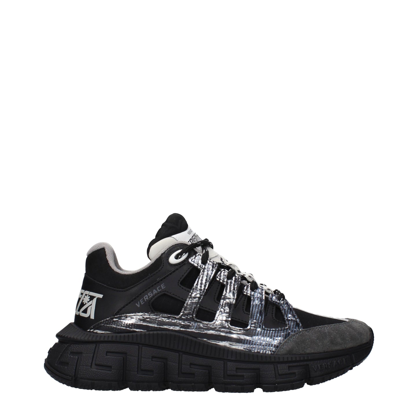 Versace Sneakers Women Fabric  Black/Dark Grey