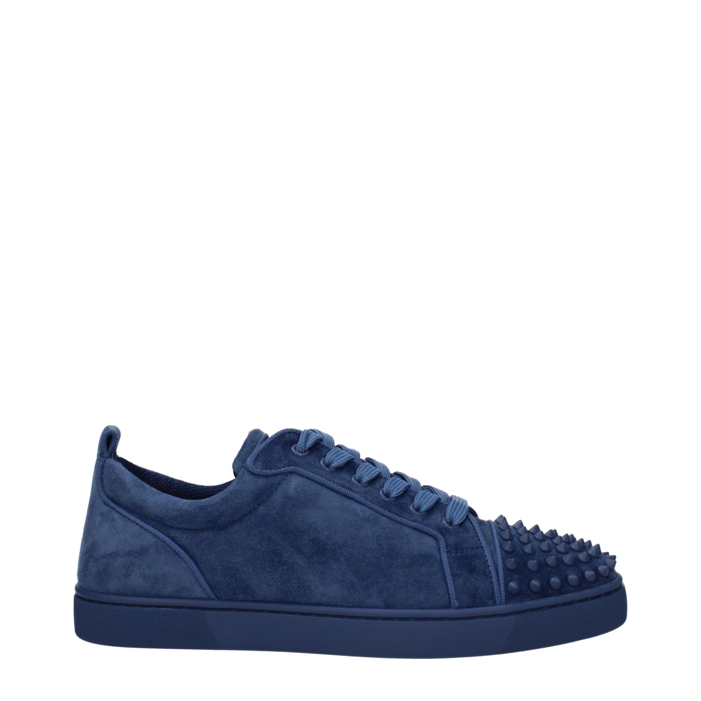 Louboutin Men's Sneakers in Suede Blue/Denim